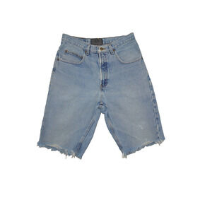 Geoffrey Beene Men’s Denim Cut Off Shorts Size 34 Blue Vintage Raw Hem